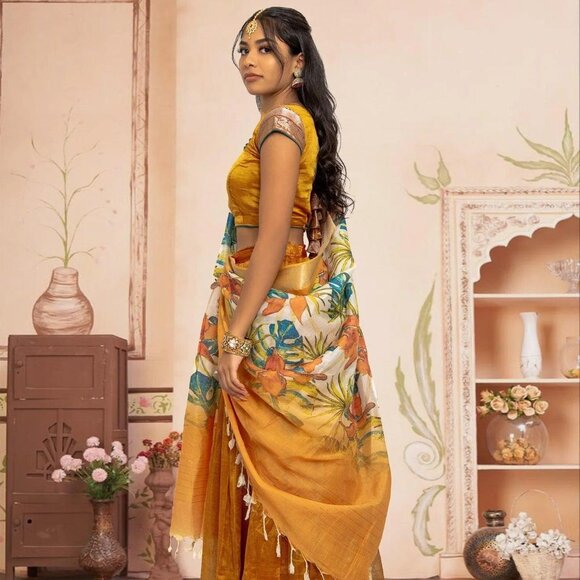 EthnoChic Brown Lehenga for Festive Elegance | Muvvas Boutique - Picture 2 of 4